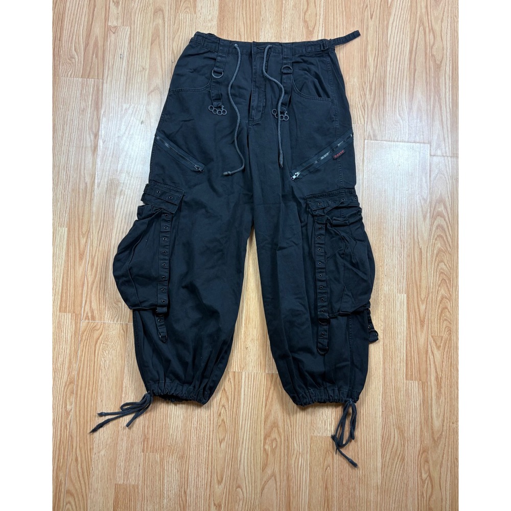 Tripp NYC Daang Goodman Black Cargo Pants Gothic Industrial Brass Knuckles L